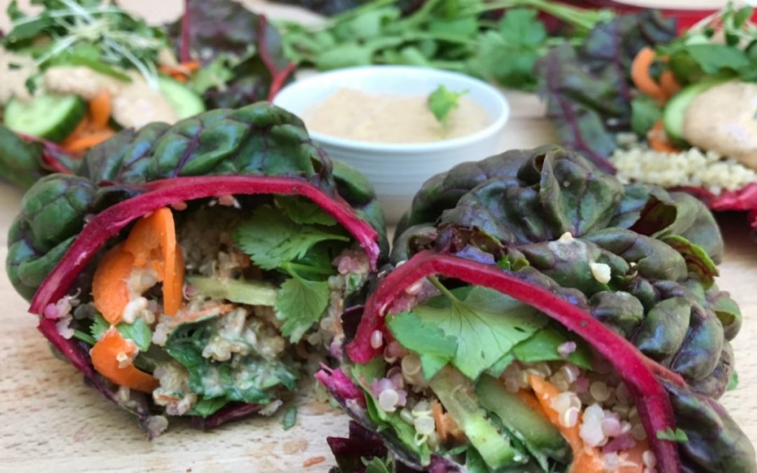 Nutrient Rich Swiss Chard & Quinoa Vegetable Wraps