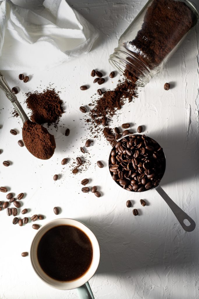 This photo shows caffeine and where can it be found.
